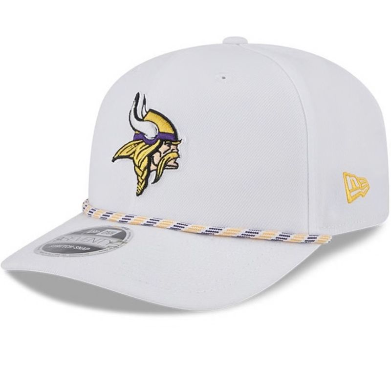 Minnesota Vikings Men's White Multi-Rope New Era 9SEVENTY Stretch-Snap Hat Minnesota Vikings Men's White Multi-Rope New Era 9SEVENTY Stretch-Snap Hat