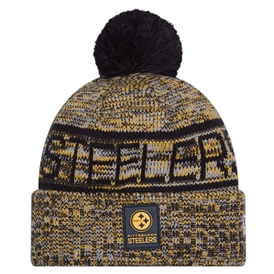 Pittsburgh Steelers Men’s New Era Sideline Cold Weather Cuffed Knit Pom Hat