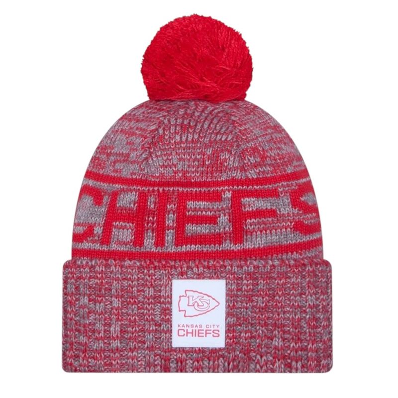 Kansas City Chiefs Men’s New Era Sideline Cold Weather Cuffed Knit Pom Hat