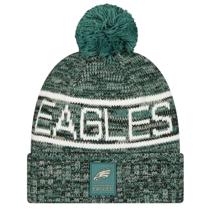 Philadelphia Eagles Men’s New Era Sideline Cold Weather Cuffed Knit Pom Hat Philadelphia Eagles Men’s New Era Sideline Cold Weather Cuffed Knit Pom Hat