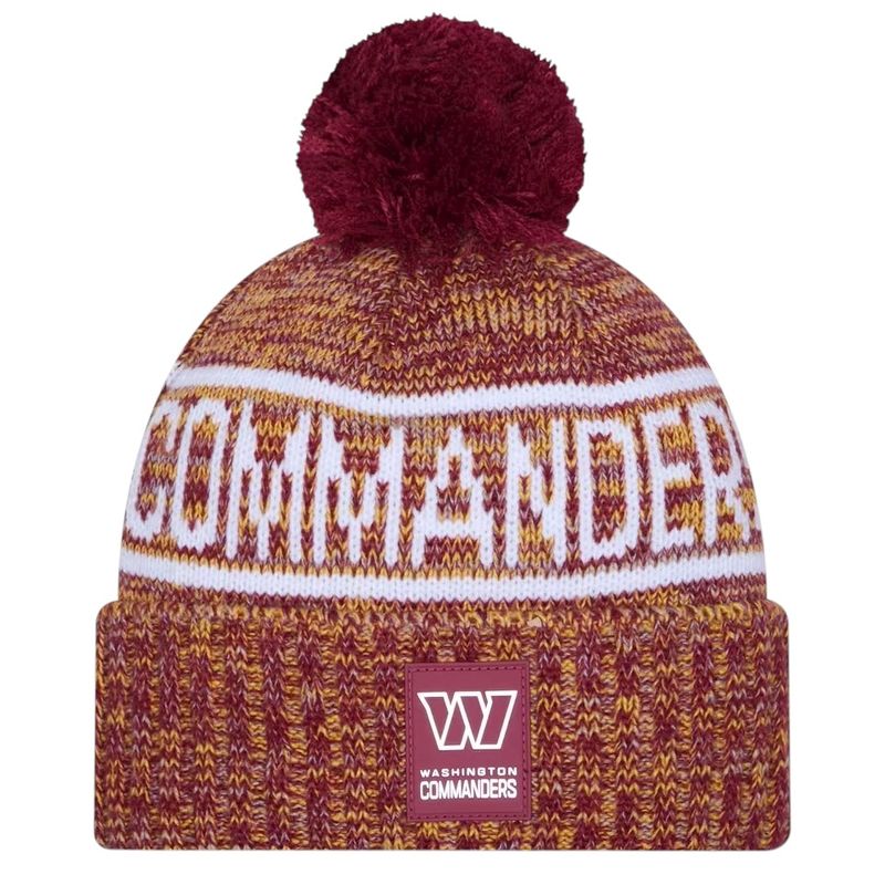 Washington Commanders Men’s New Era Sideline Cold Weather Cuffed Knit Pom Hat