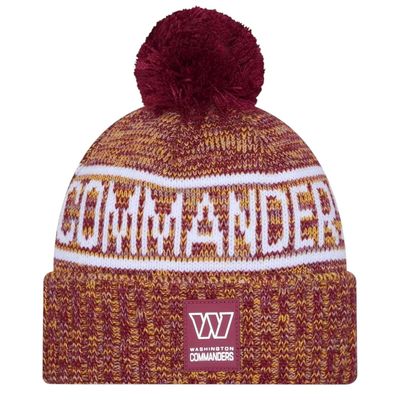 Washington Commanders Men’s New Era Sideline Cold Weather Cuffed Knit Pom Hat Washington Commanders Men’s New Era Sideline Cold Weather Cuffed Knit Pom Hat