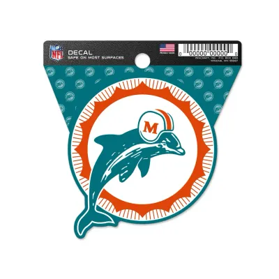 Miami Dolphins Retro 3 Miami Dolphins Retro 3" x 3" Decal