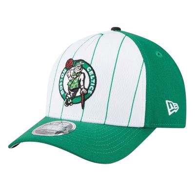 Boston Celtics Men's White/Green New Era NBA Tipoff 9FORTY M-Crown Adjustable A-Frame Hat