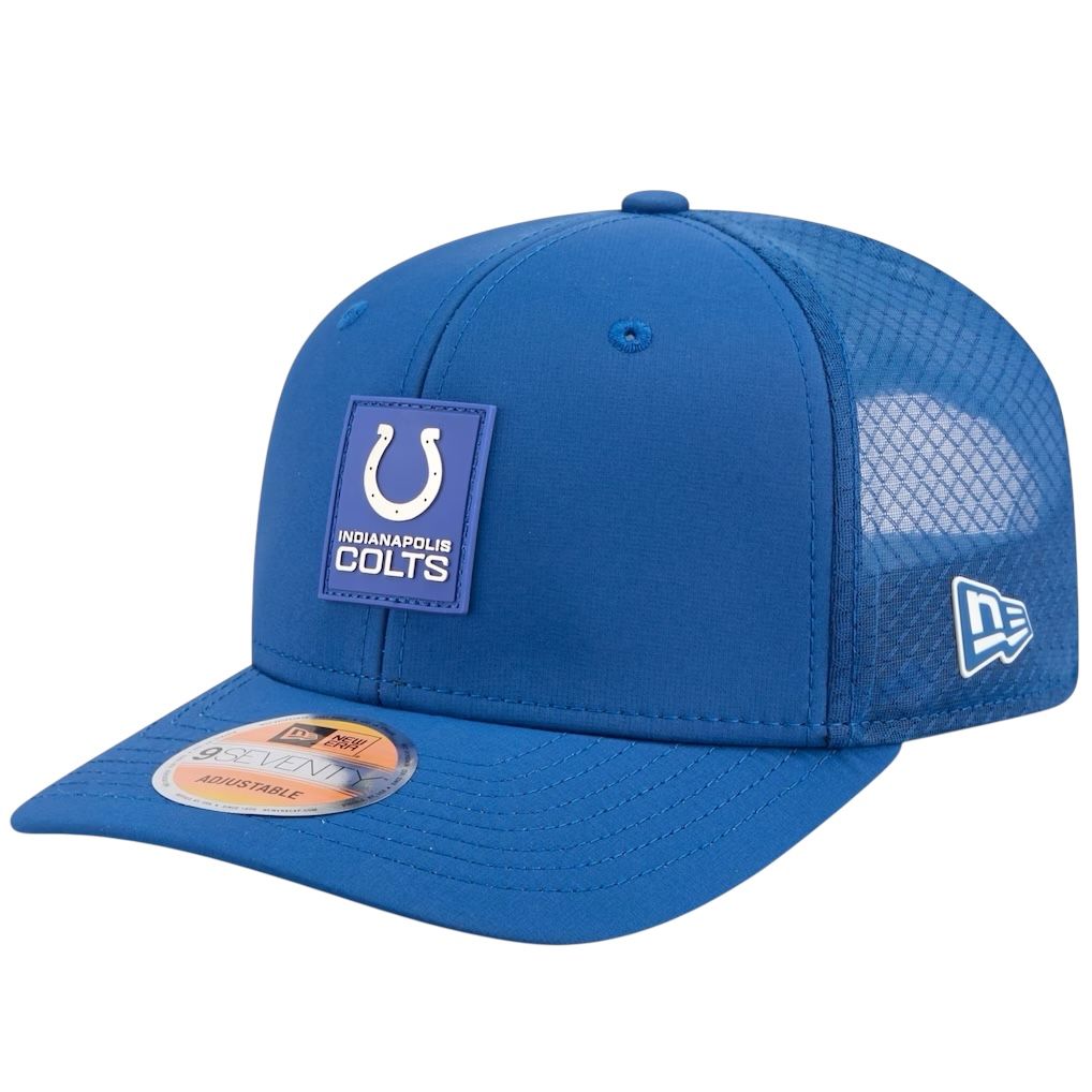 Indianapolis Colts Men's Blue New Era Sideline 9SEVENTY Trucker Adjustable Hat Indianapolis Colts Men's Blue New Era Sideline 9SEVENTY Trucker Adjustable Hat