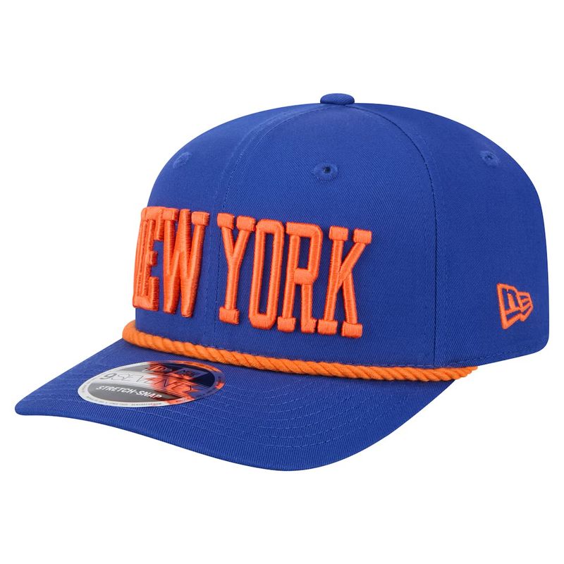 New York Knicks Men's Blue Wordmark New Era NCAA 9Seventy Stretch-Snap Hat New York Knicks Men's Blue Wordmark New Era NCAA 9Seventy Stretch-Snap Hat