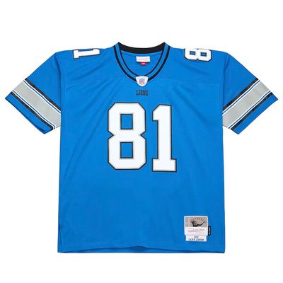 Detroit Lions Calvin Johnson 2007 Blue Mitchell & Ness Men's Legacy Jersey Detroit Lions Calvin Johnson 2007 Blue Mitchell & Ness Men's Legacy Jersey