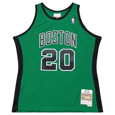 Boston Celtics Ray Allen 2007-08 Men's Green Mitchell & Ness Swingman Jersey