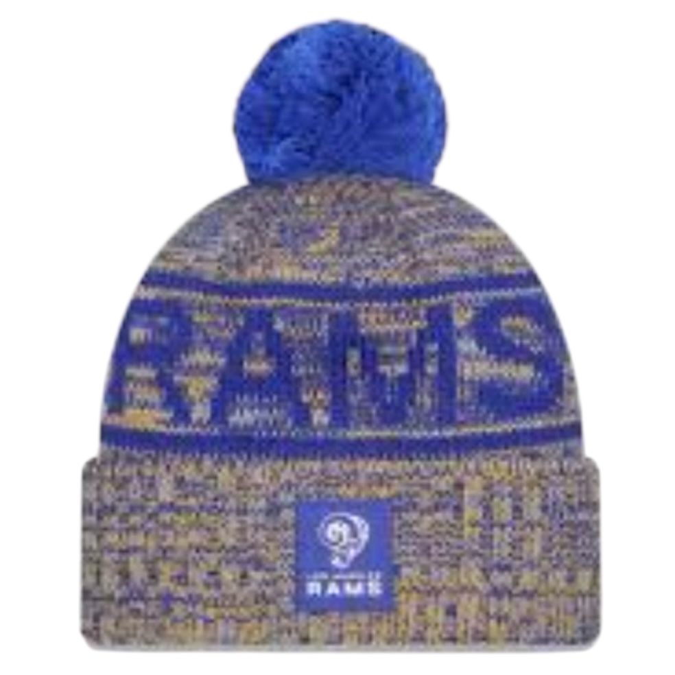 Los Angeles Rams Men’s New Era Sideline Cold Weather Cuffed Knit Pom Hat