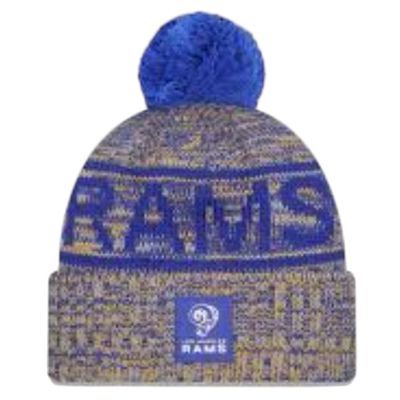 Los Angeles Rams Men’s New Era Sideline Cold Weather Cuffed Knit Pom Hat
