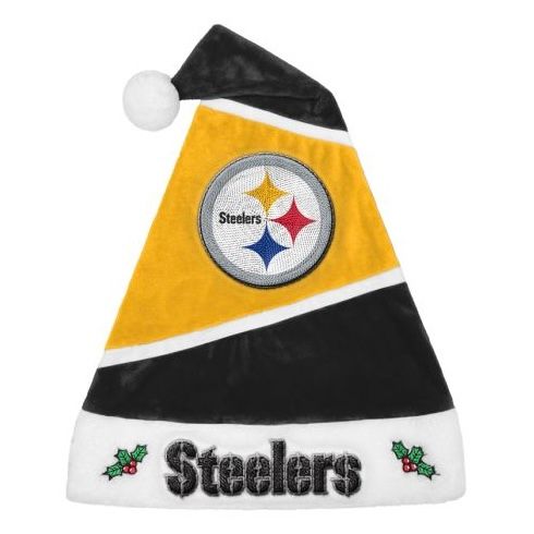 Pittsburgh Steelers Striped Santa Hat Pittsburgh Steelers Striped Santa Hat