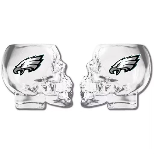 Philadelphia Eagles 2 Ounce Skull Shot Glass