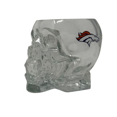 Denver Broncos 2 Ounce Skull Shot Glass Denver Broncos 2 Ounce Skull Shot Glass