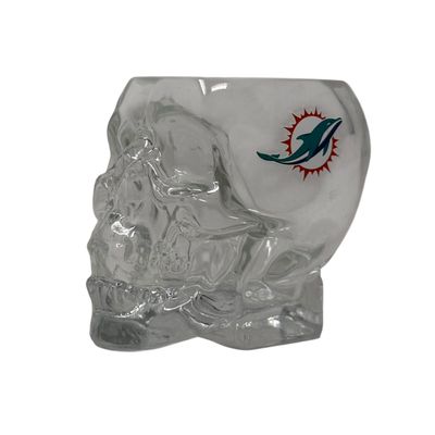 Miami Dolphins 2 Ounce Skull Shot Glass Miami Dolphins 2 Ounce Skull Shot Glass
