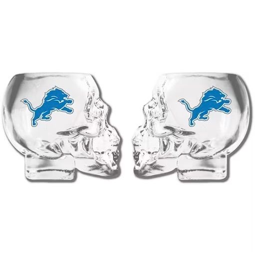 Detroit Lions 2 Ounce Skull Shot Glass