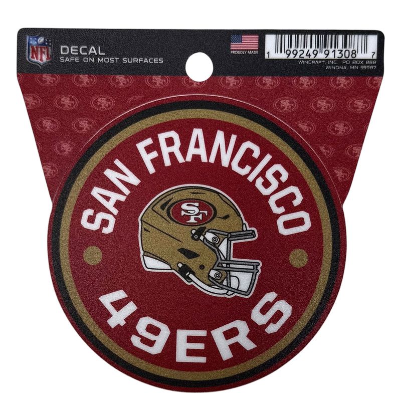 San Francisco 49ers Helmet 3 San Francisco 49ers Helmet 3" x 3" Decal