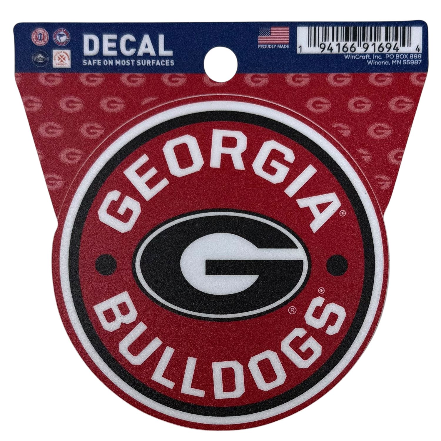 Georgia Bulldogs Round 3" x 3" Decal