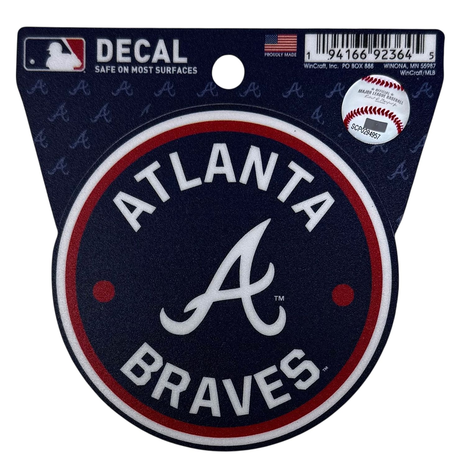 Atlanta Braves Round 3" x 3" Decal