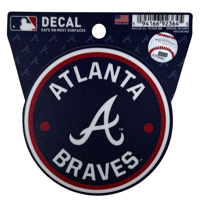 Atlanta Braves Round 3" x 3" Decal