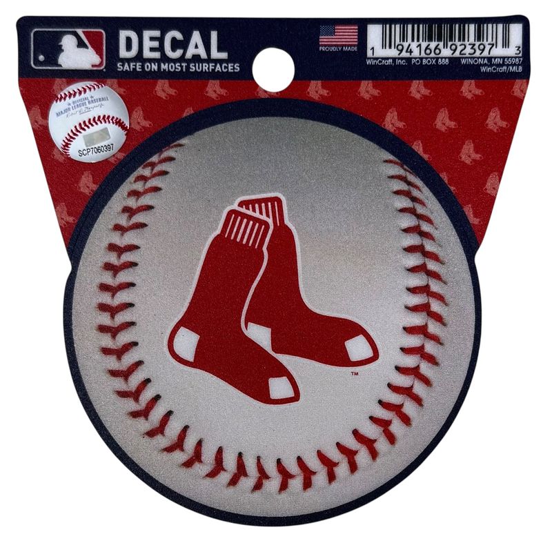 Boston Red Sox Baseball 3" x 3" Decal
