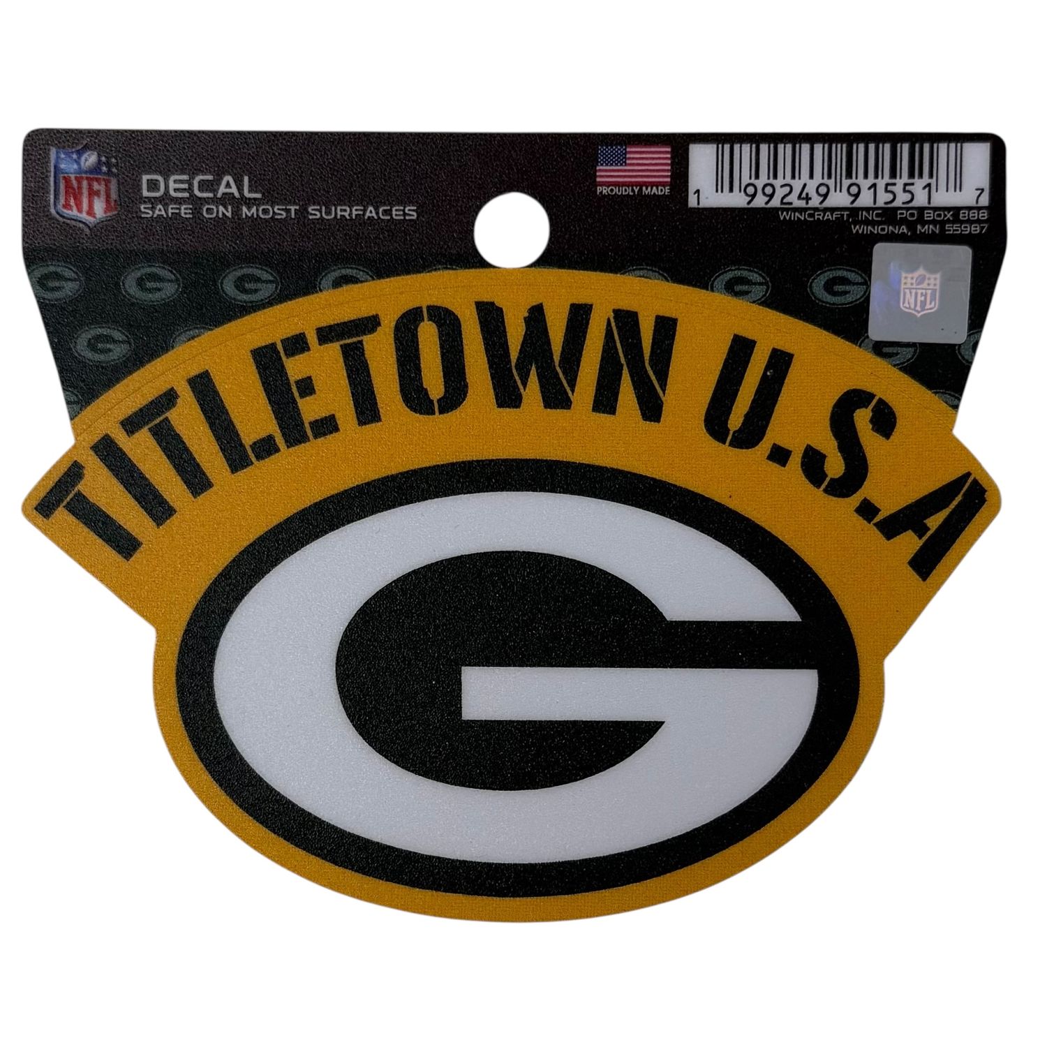 Green Bay Packers Titletown USA  3" x 3" Decal