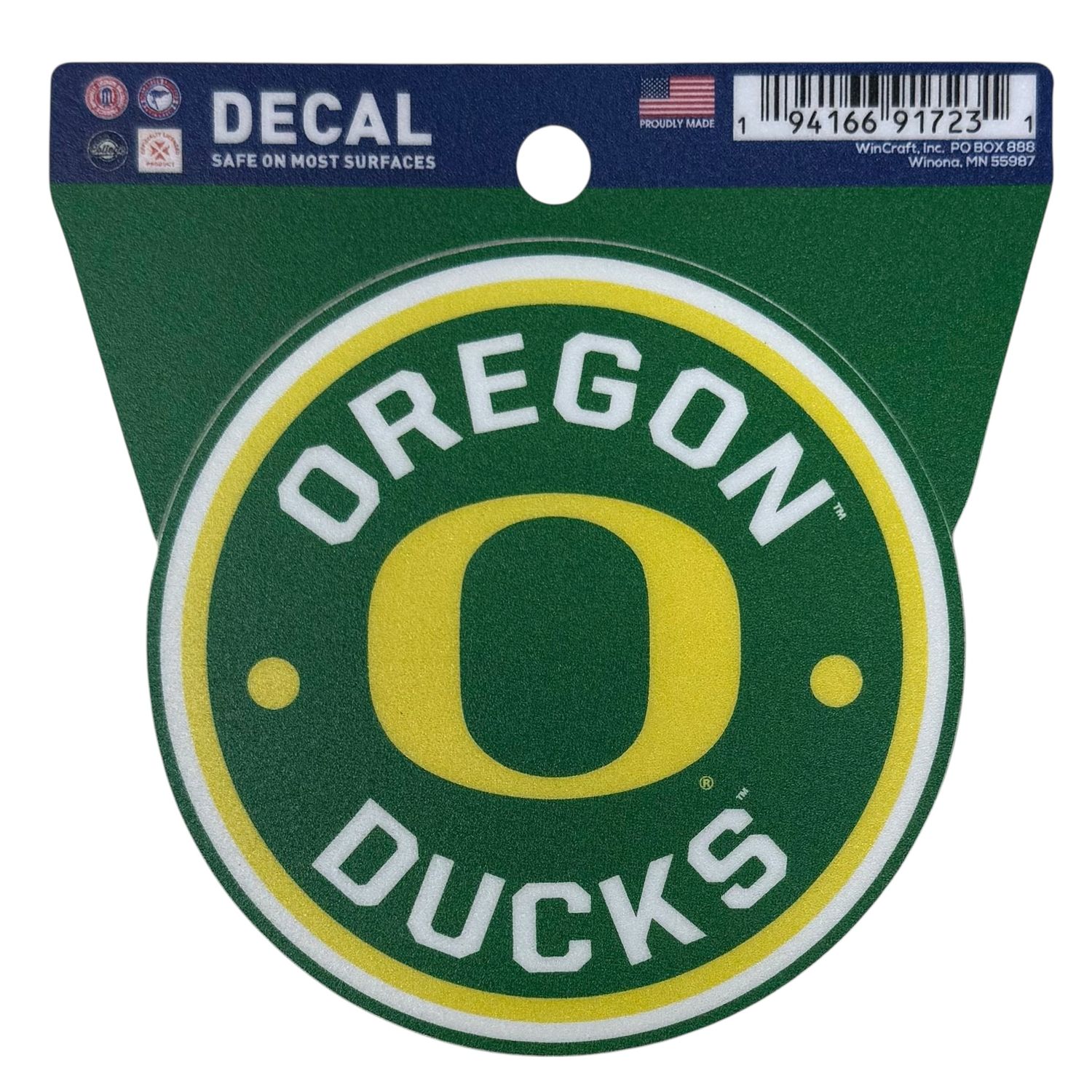 Oregon Ducks Round 3" x 3" Decal
