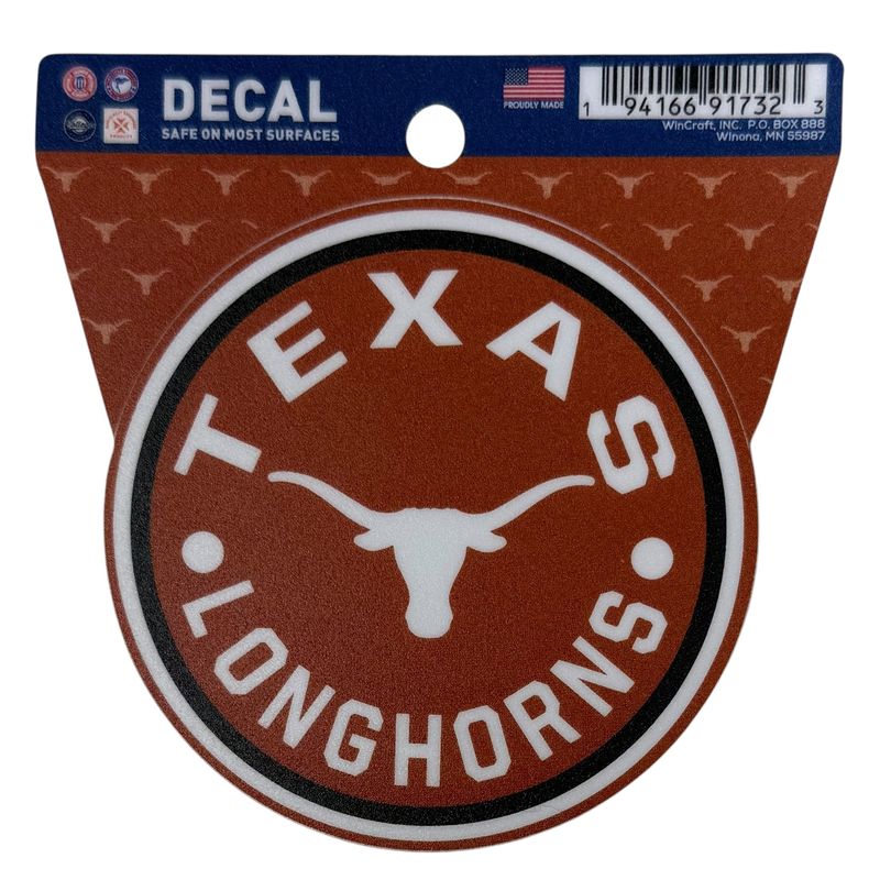 Texas Longhorns Round 3" x 3" Decal