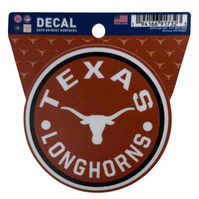 Texas Longhorns Round 3" x 3" Decal