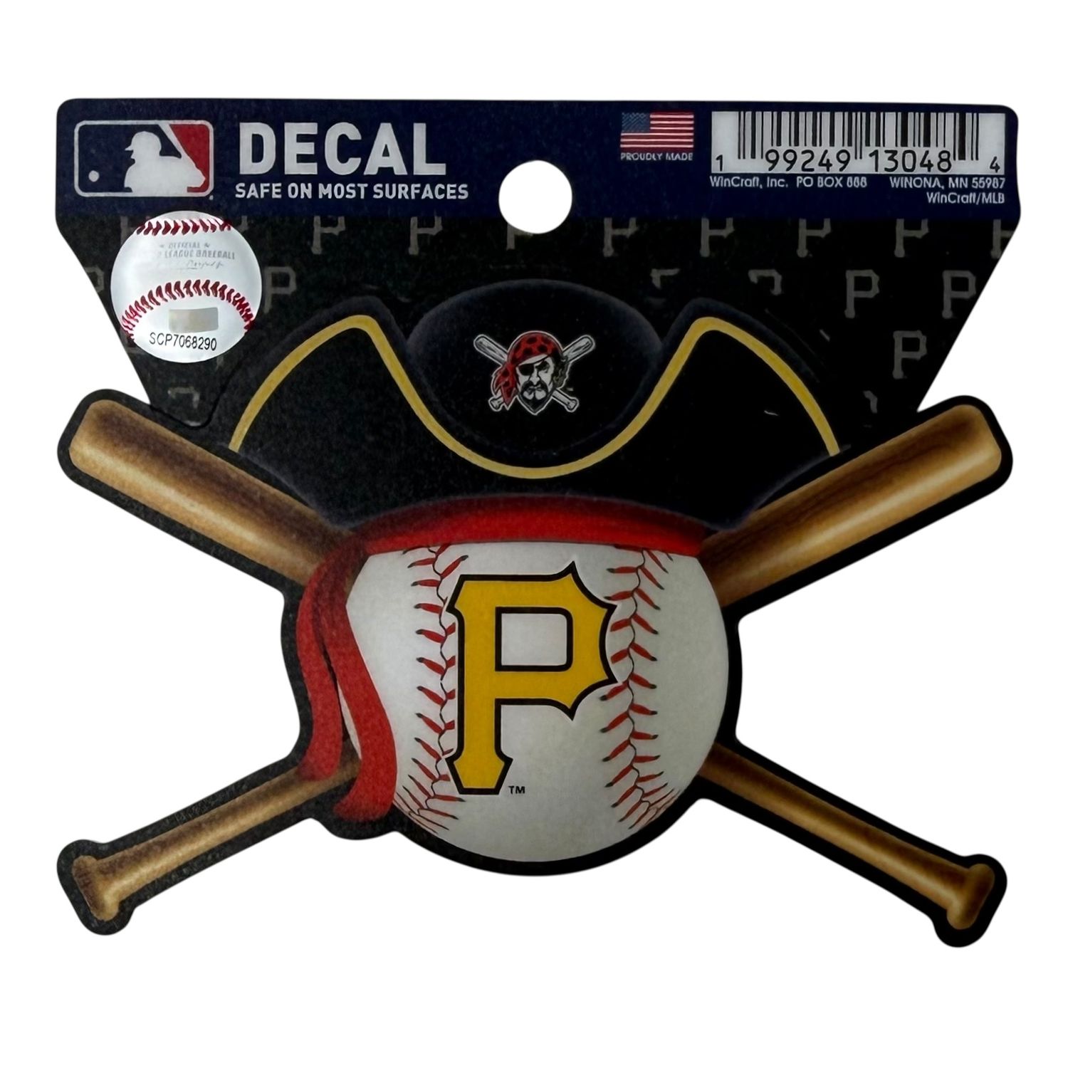 Pittsburgh Pirates Baseball 3 Pittsburgh Pirates Baseball 3" x 3" Decal