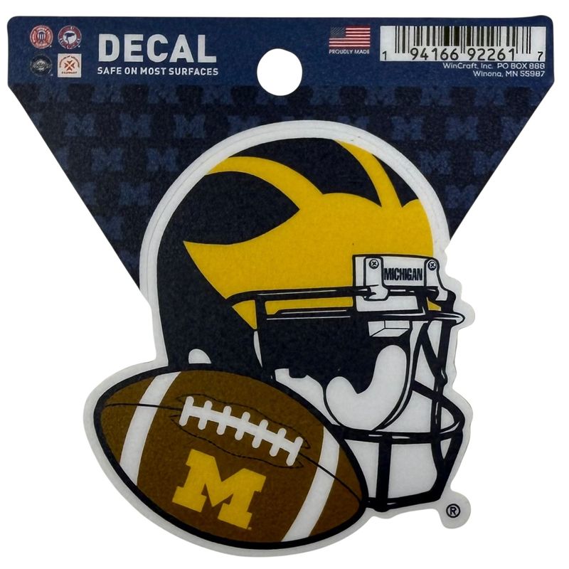 Michigan Wolverines Football 3" x 3" Decal