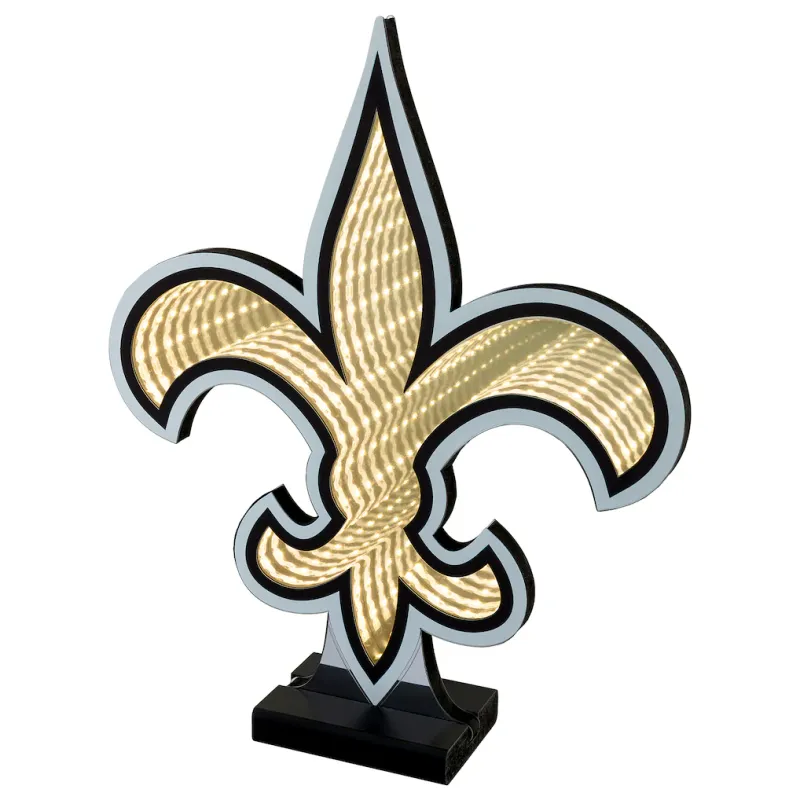 New Orleans Saints LED Infinity Logo Light New Orleans Saints LED Infinity Logo Light