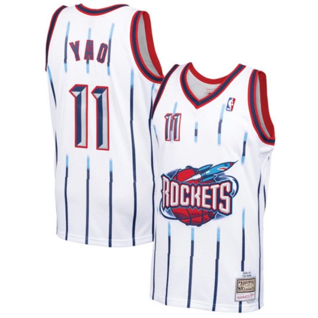 Houston Rockets Yao Ming 2002-03 Men's White Mitchell & Ness Swingman Jersey