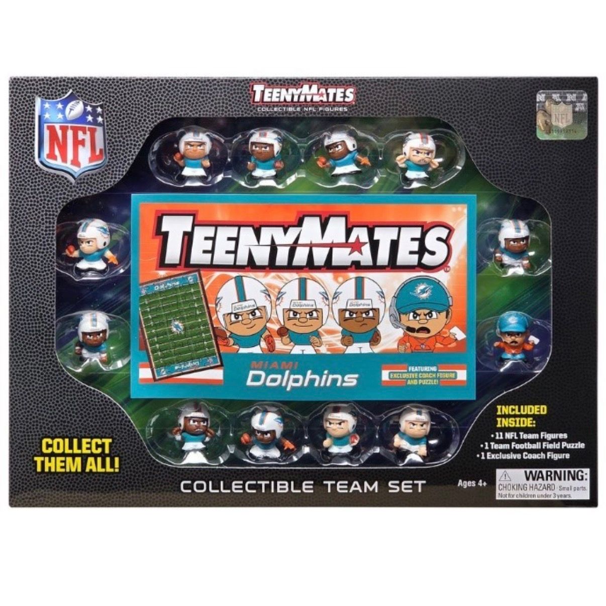 Miami Dolphins TeenyMates Team Figurine Set
