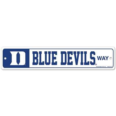 Duke Blue Devils 3.75 Duke Blue Devils 3.75" x 19" Team Street Sign