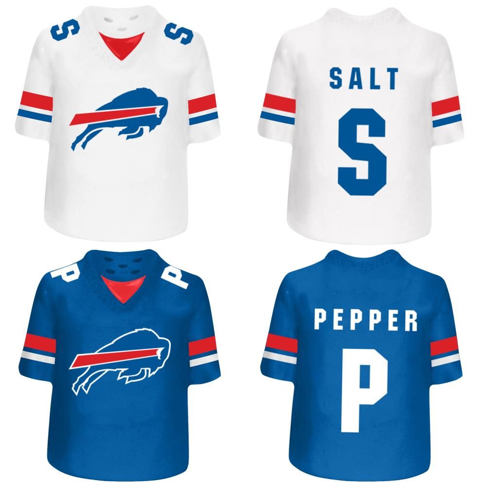 Buffalo Bills Gameday Team Jersey Ceramic Salt & Pepper Shakers Buffalo Bills Gameday Team Jersey Ceramic Salt & Pepper Shakers