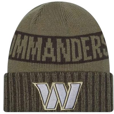Washington Commanders Men's Dark Green New Era Salute to Service Cuffed Knit Hat