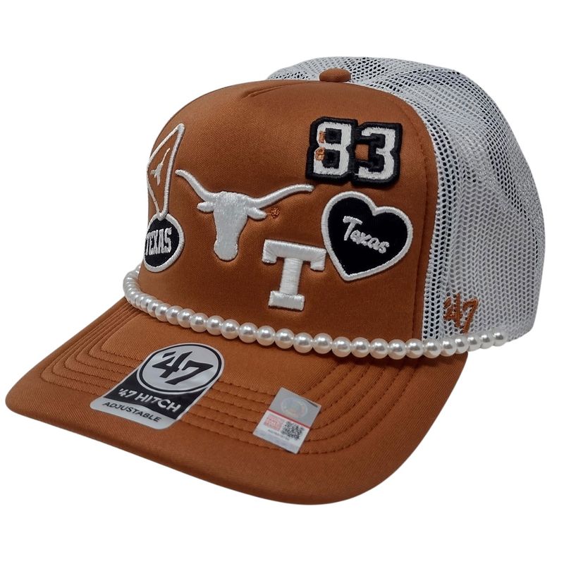 Texas Longhorns Men’s Orange Rope Ball Design 47 Hitch Trucker Adjustable Hat