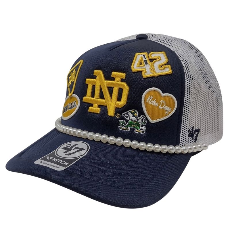 Notre Dame Fighting Irish Men’s Navy Rope Ball Design 47 Hitch Trucker Adjustable Hat Notre Dame Fighting Irish Men’s Navy Rope Ball Design 47 Hitch Trucker Adjustable Hat