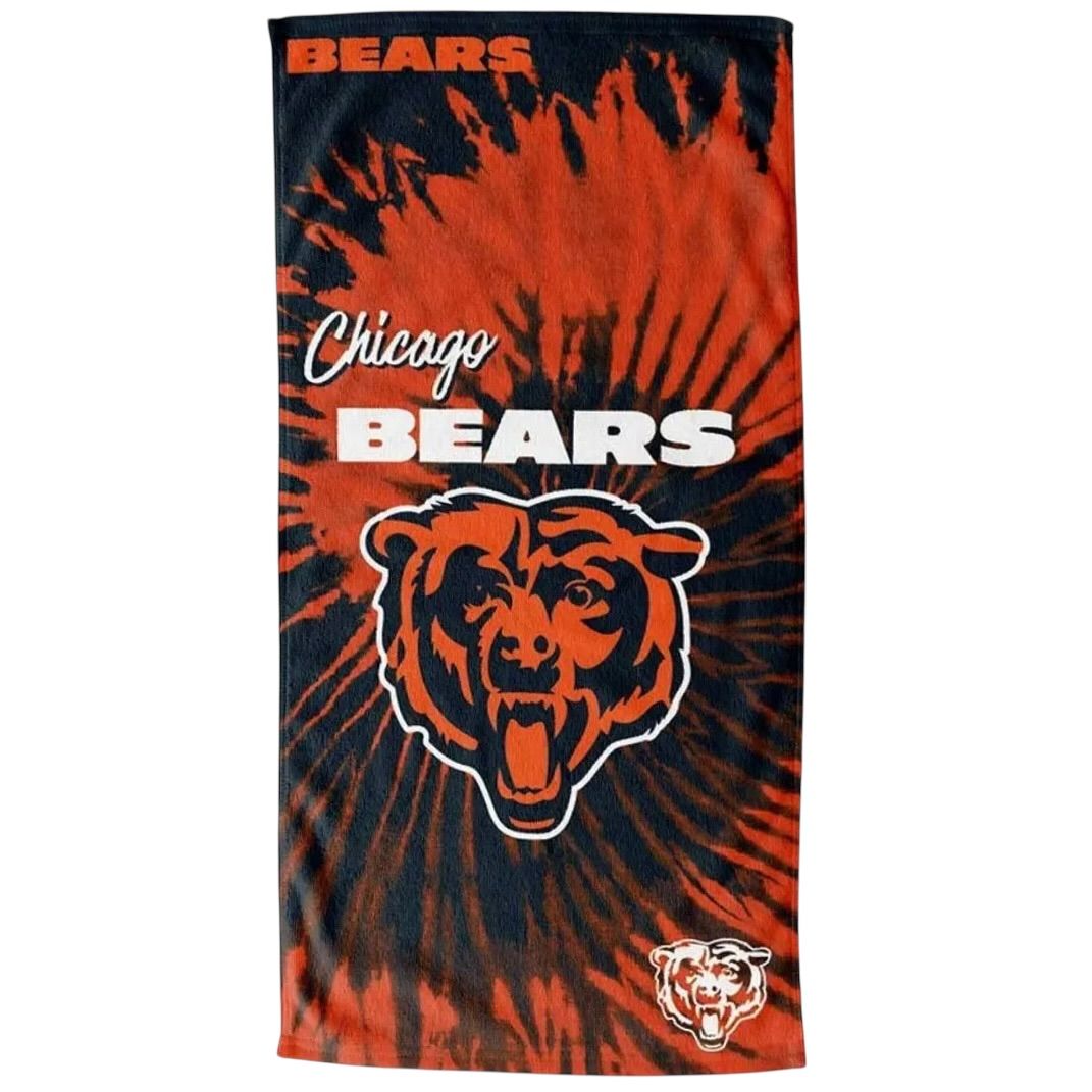 Chicago Bears Psychedelic Beach Towel
