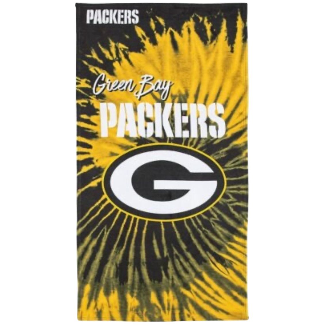 Green Bay Packers Psychedelic Beach Towel