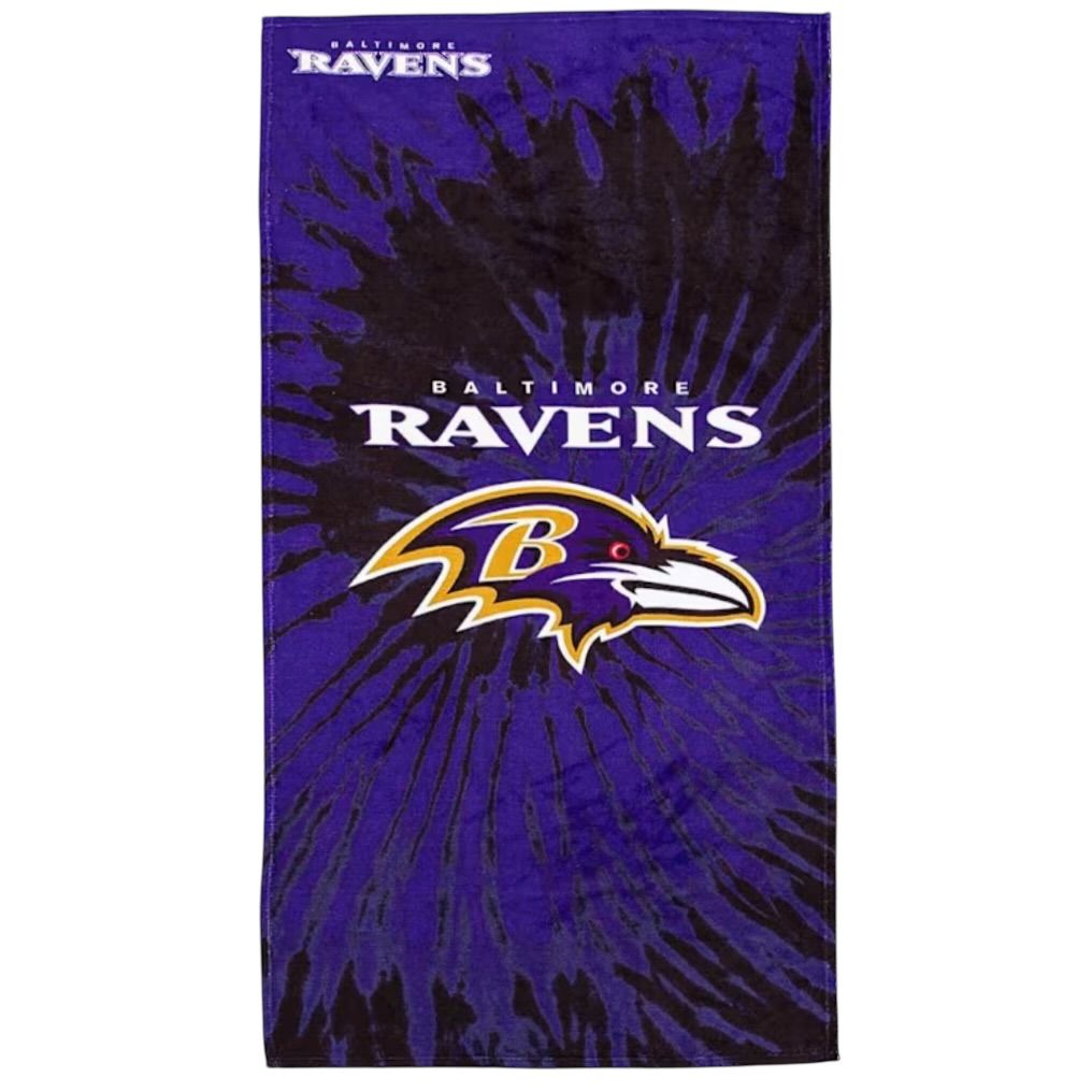 Baltimore Ravens Psychedelic Beach Towel