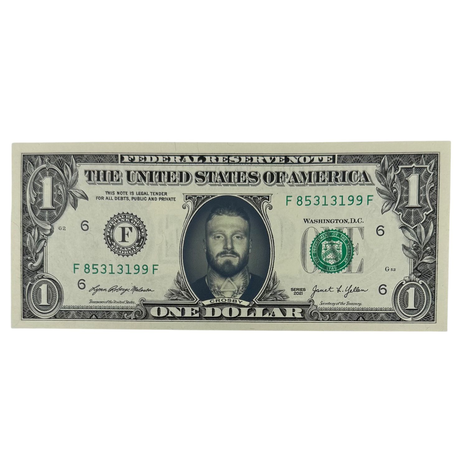 Maxx Crosby Famous Face Dollar Bill