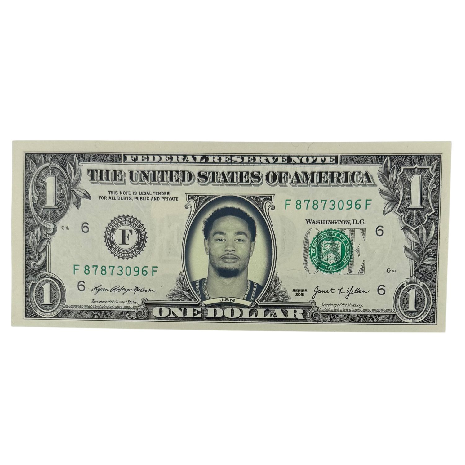 Jaxon Smith-Njigba Famous Face Dollar Bill