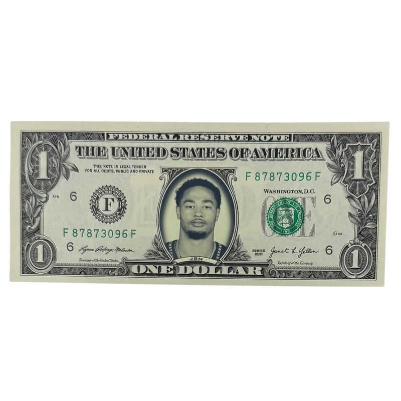 Jaxon Smith-Njigba Famous Face Dollar Bill