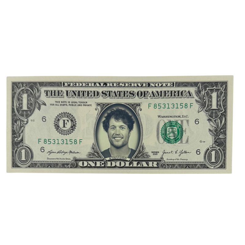 Matt Stafford Famous Face Dollar Bill