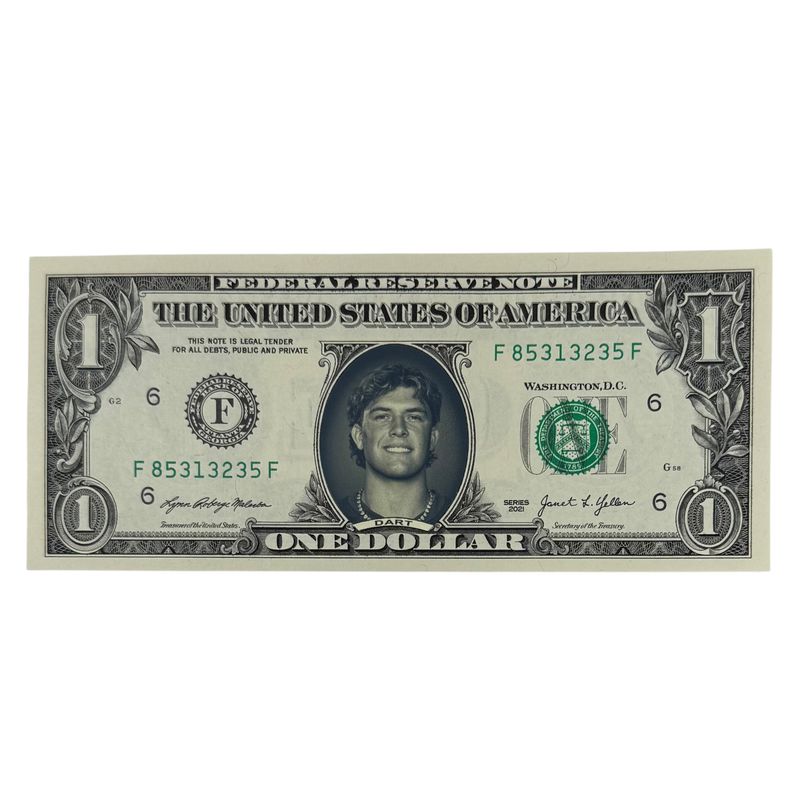Jaxson Dart Famous Face Dollar Bill