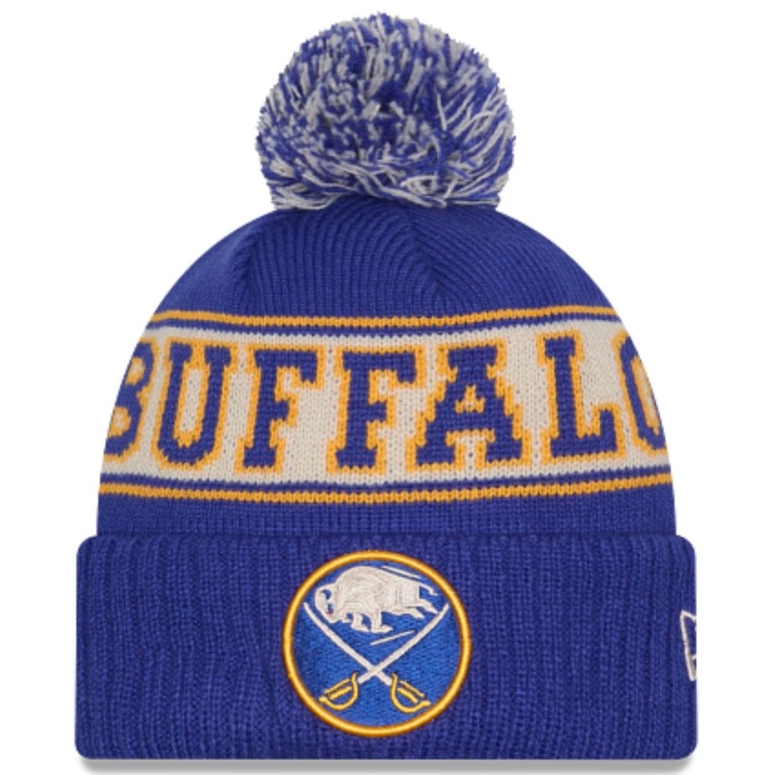 Buffalo Sabres Men's Vintage New Era Cuffed Pom Knit Hat