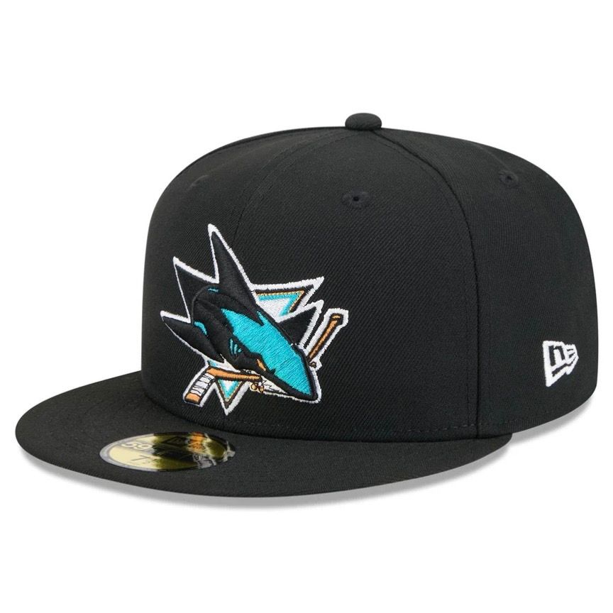 San Jose Sharks Men’s Black Core Basic New Era 59Fifty Fitted Hat