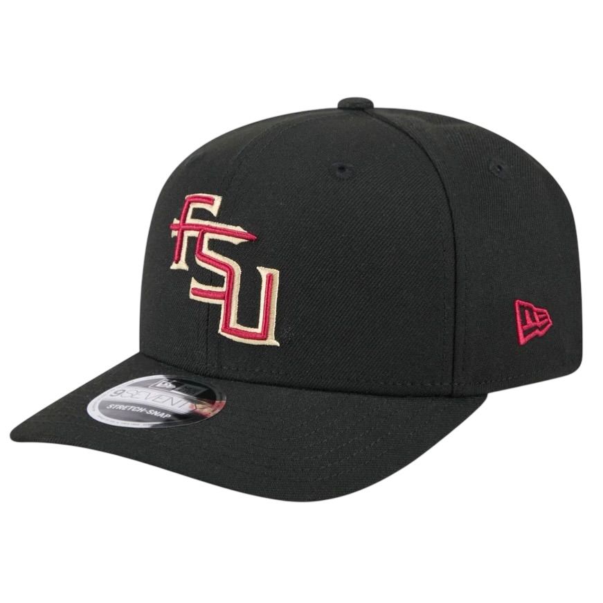 Florida State Seminoles Men's Black New Era NCAA 9Seventy Stretch-Snap Hat