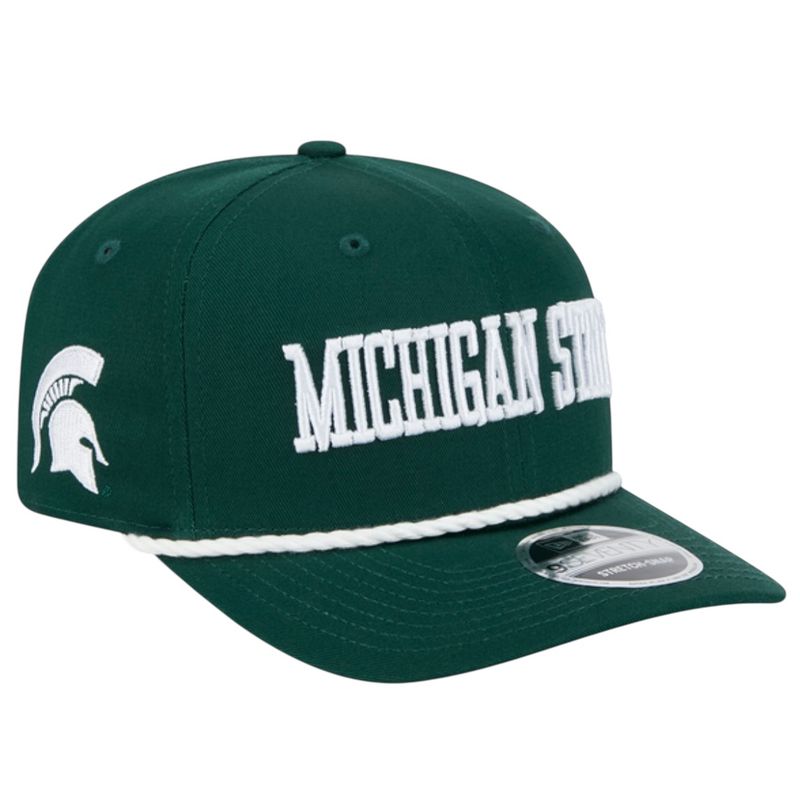 Michigan State Spartans Men's Green Wordmark Rope New Era 9Seventy Stretch-Snap Hat Michigan State Spartans Men's Green Wordmark Rope New Era 9Seventy Stretch-Snap Hat